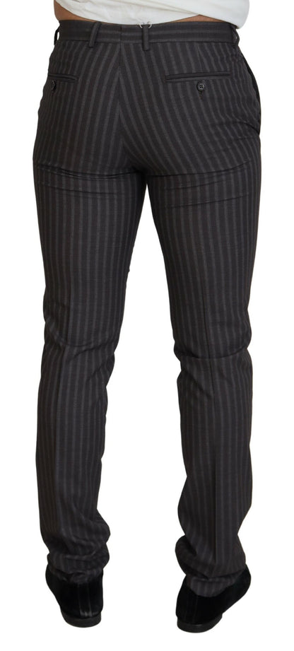 Pantalon homme slim à rayures marron BENCIVENGA