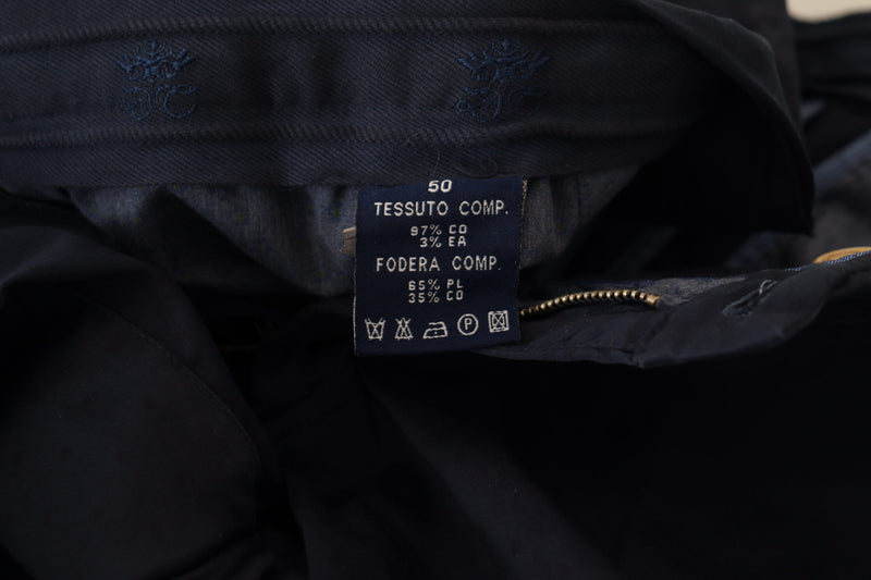 Domenico Tagliente donkerblauwe katoenen skinny broek voor heren