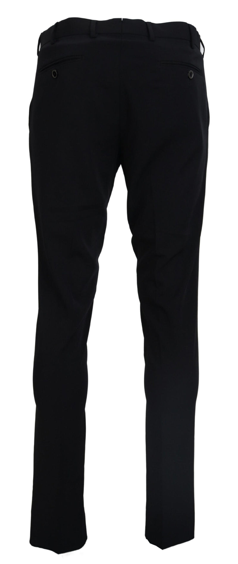 Domenico Tagliente Zwarte, taps toelopende, formele pantalon