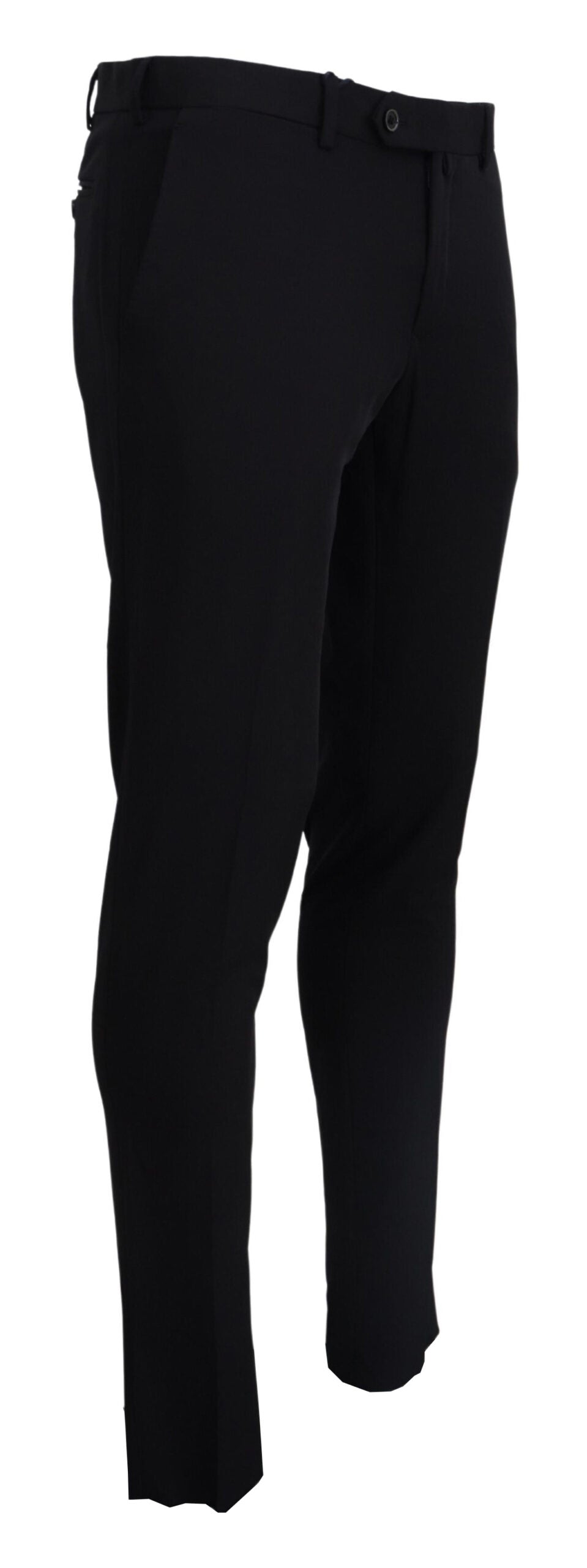 Pantalon habillé noir à coupe fuselée de Domenico Tagliente