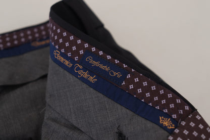 Pantalon habillé noir à coupe fuselée de Domenico Tagliente