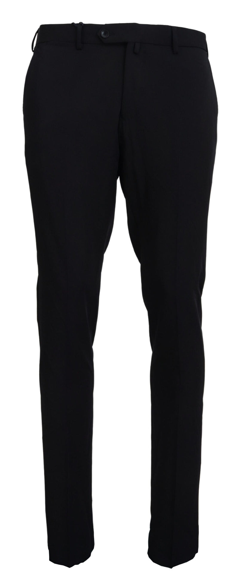 Domenico Tagliente zwarte, taps toelopende dressbroek van polyester