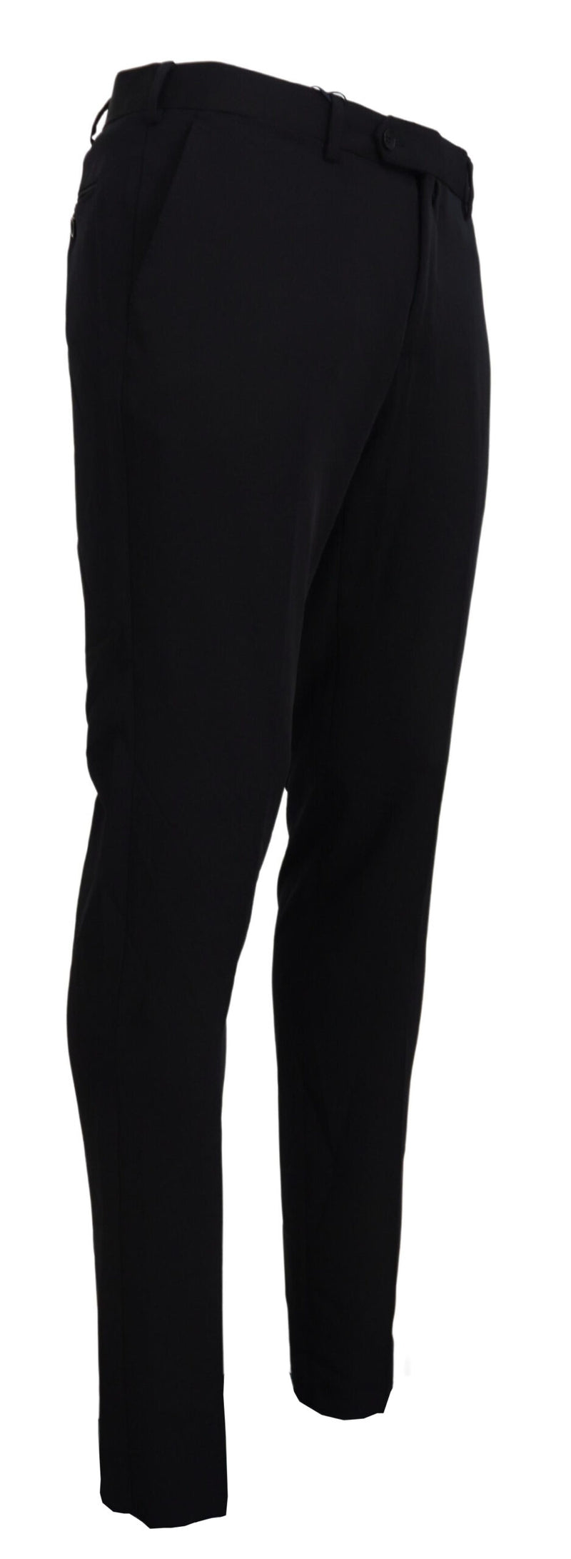 Domenico Tagliente zwarte, taps toelopende dressbroek van polyester