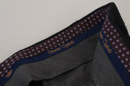 Domenico Tagliente zwarte, taps toelopende dressbroek van polyester