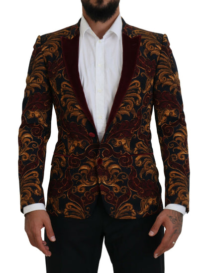 Dolce &amp; Gabbana Martini Blazer met eenkleurige bloemenprint en enkelvoudige knoopsluiting