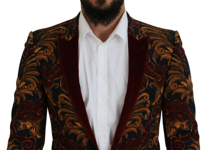Dolce &amp; Gabbana Martini Blazer met eenkleurige bloemenprint en enkelvoudige knoopsluiting