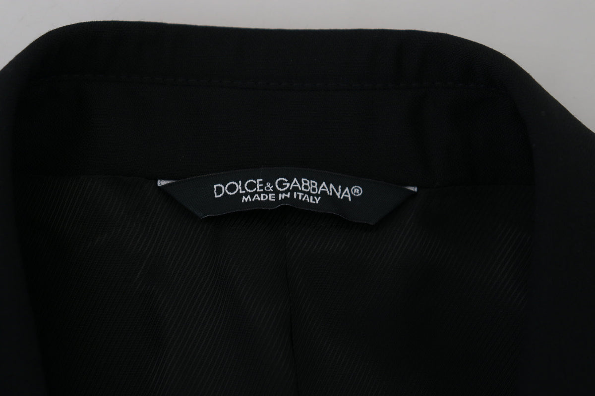 Dolce &amp; Gabbana Blazer Martini noir, coupe ajustée, pour homme.
