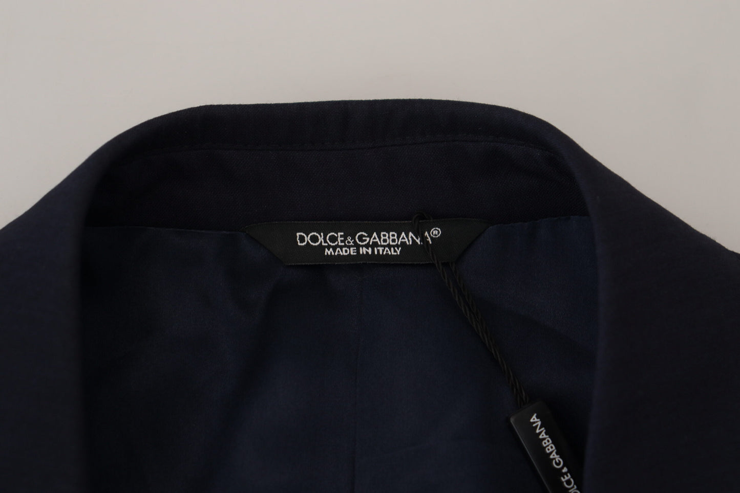 Dolce &amp; Gabbana, blazer tailleur bleu en laine, coupe ajustée.