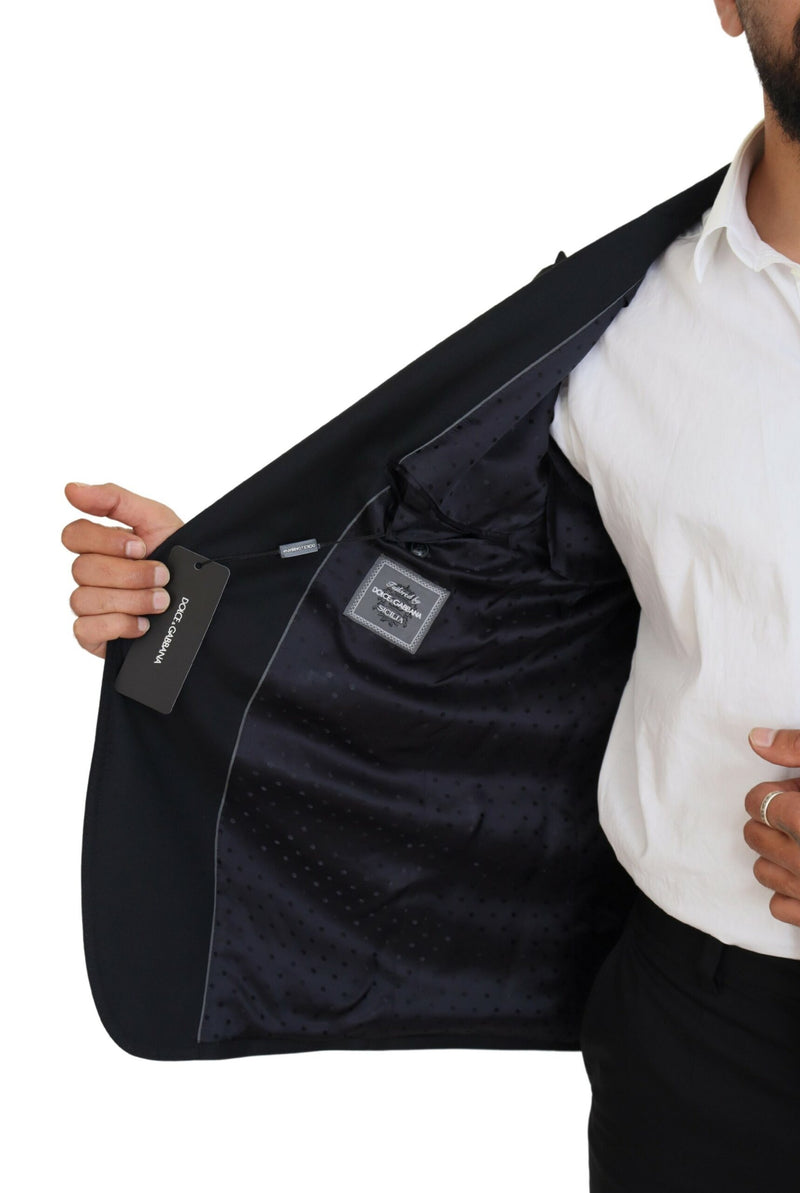 Dolce &amp; Gabbana Blazer Sicilia en laine bleu foncé pour homme
