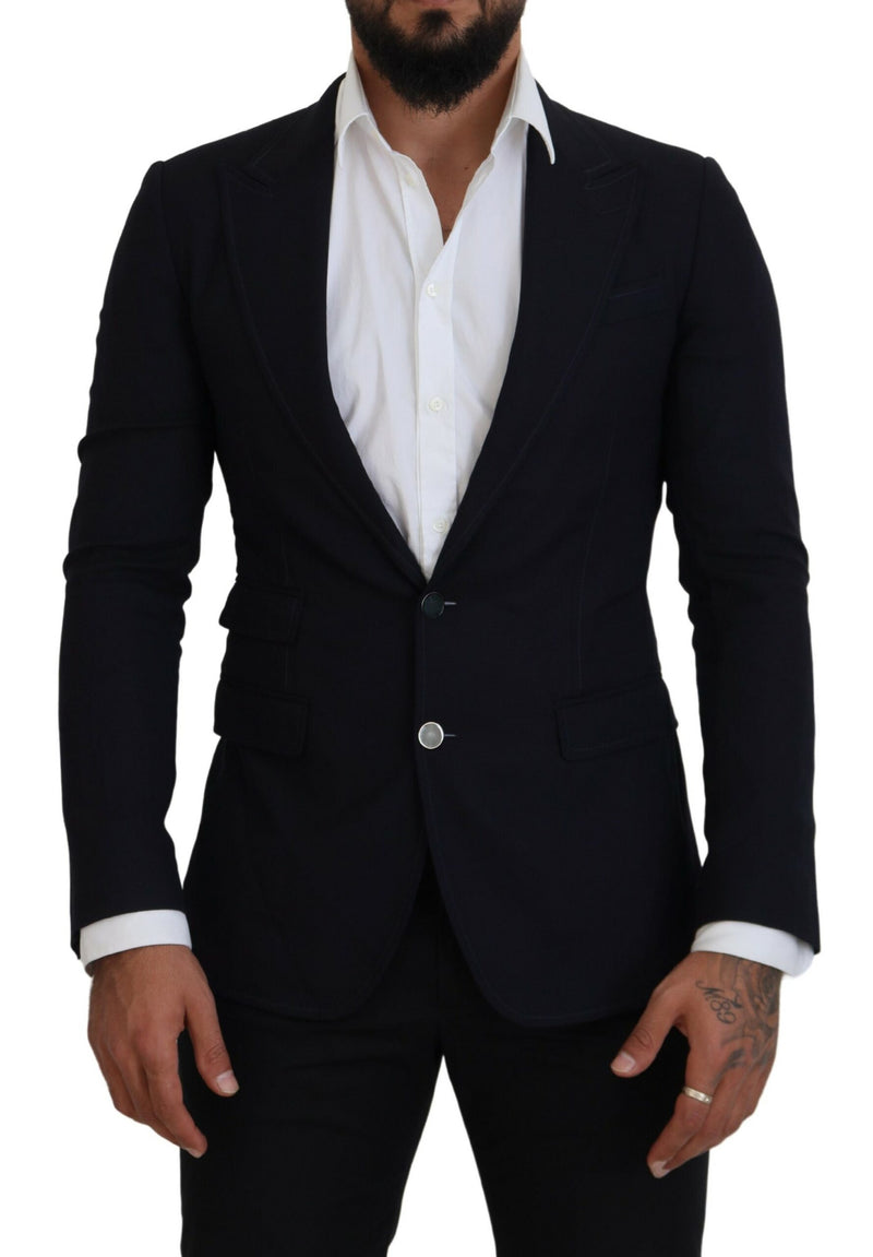 Dolce &amp; Gabbana Taormina, blazer formel bleu en laine