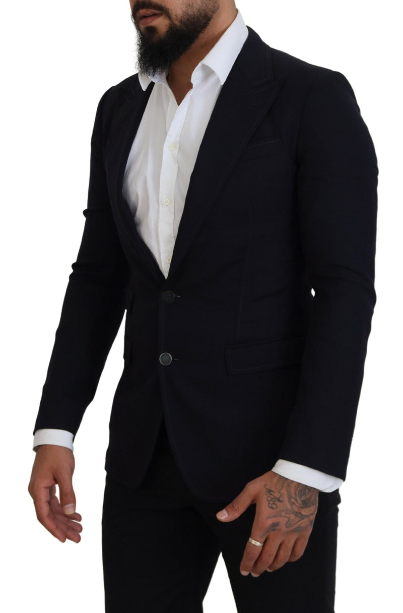 Dolce &amp; Gabbana Taormina, blazer formel bleu en laine