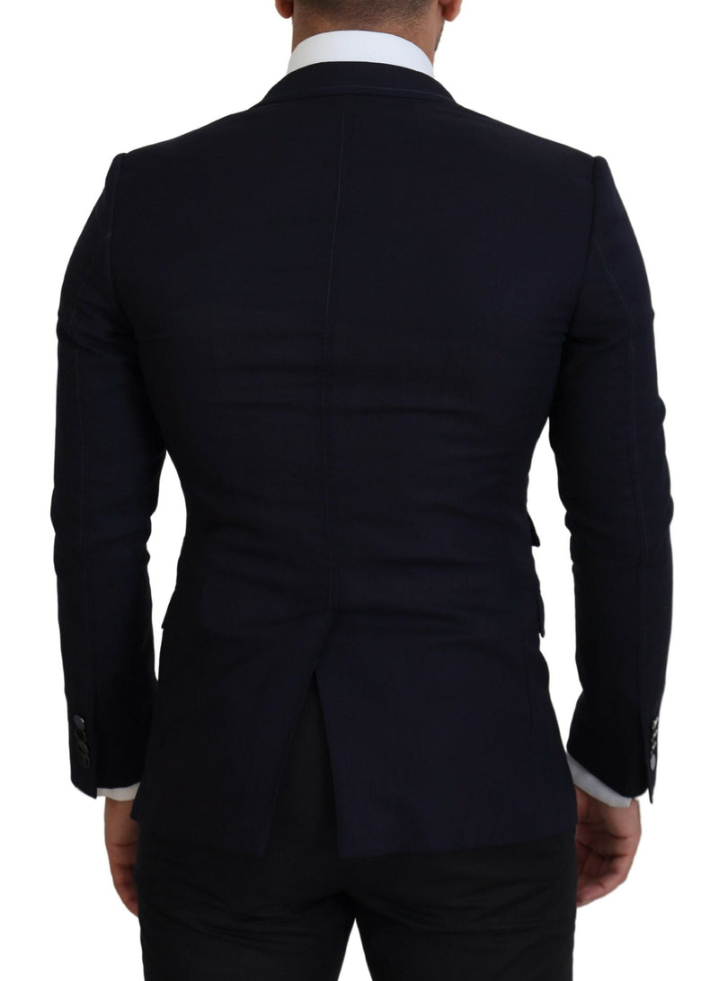 Dolce &amp; Gabbana Taormina, blazer formel bleu en laine