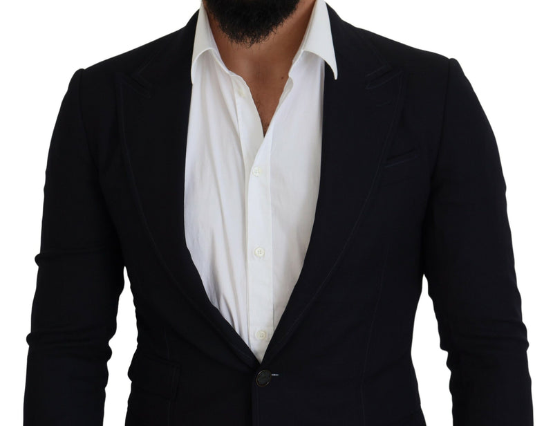 Dolce &amp; Gabbana Taormina, blazer formel bleu en laine