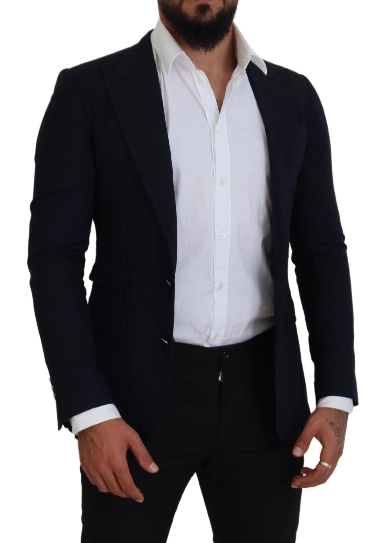 Dolce &amp; Gabbana Taormina, blazer formel bleu en laine
