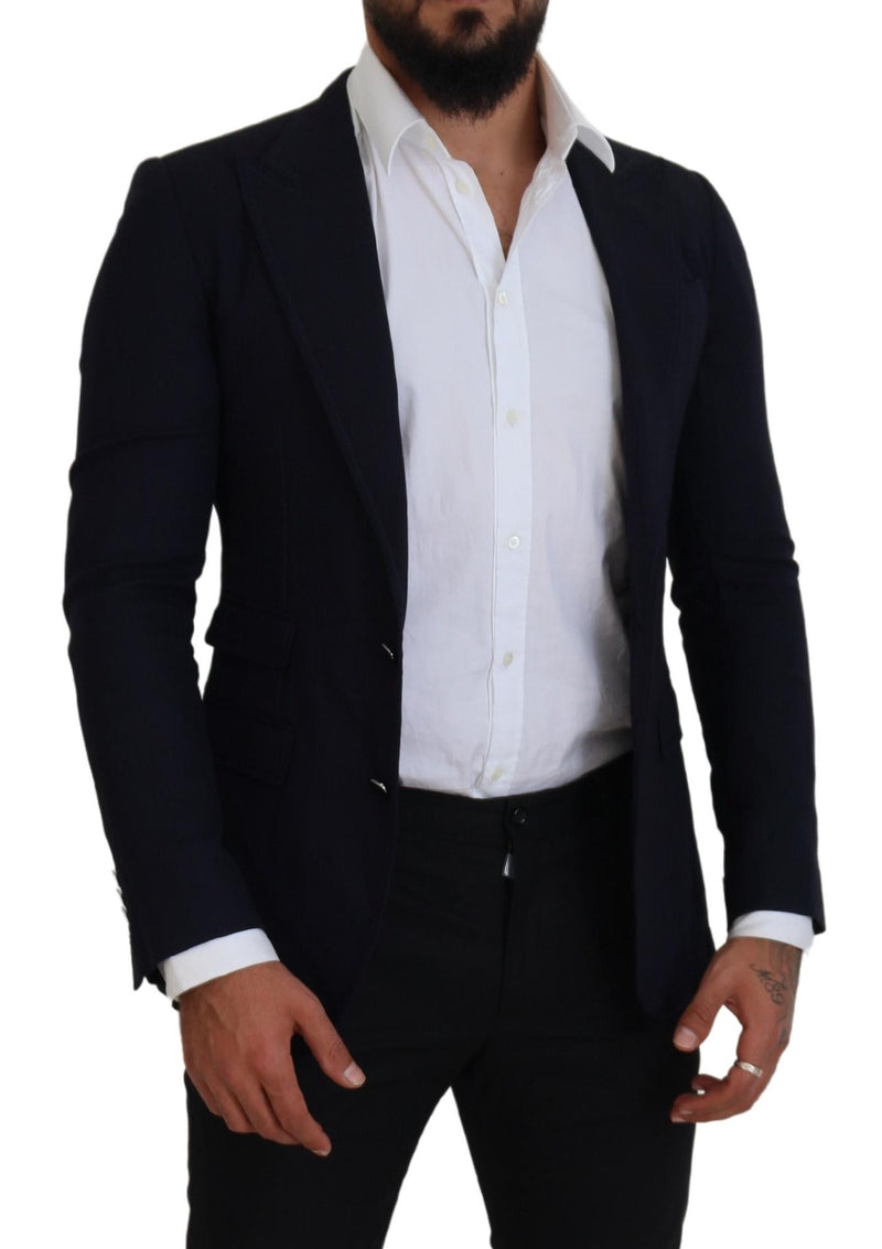 Dolce &amp; Gabbana Taormina, blazer formel bleu en laine