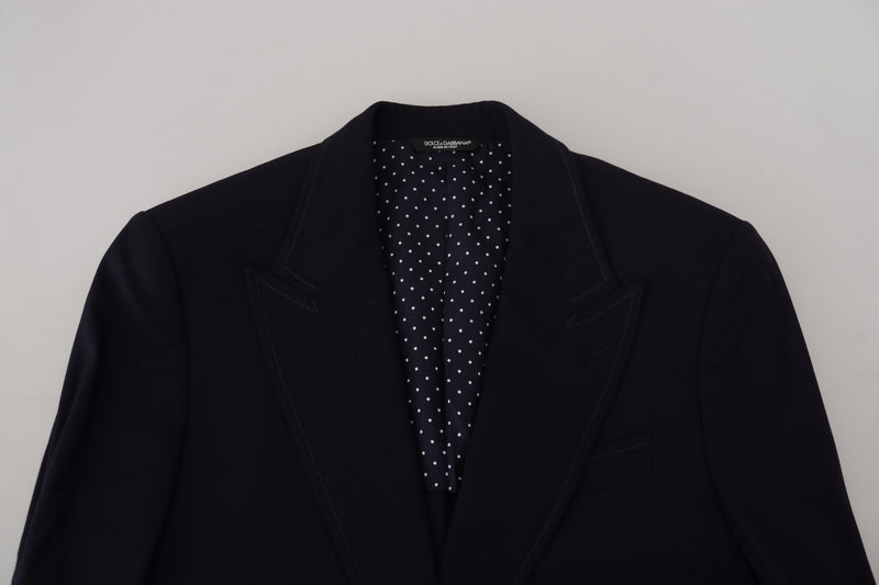 Dolce &amp; Gabbana Taormina, blazer formel bleu en laine