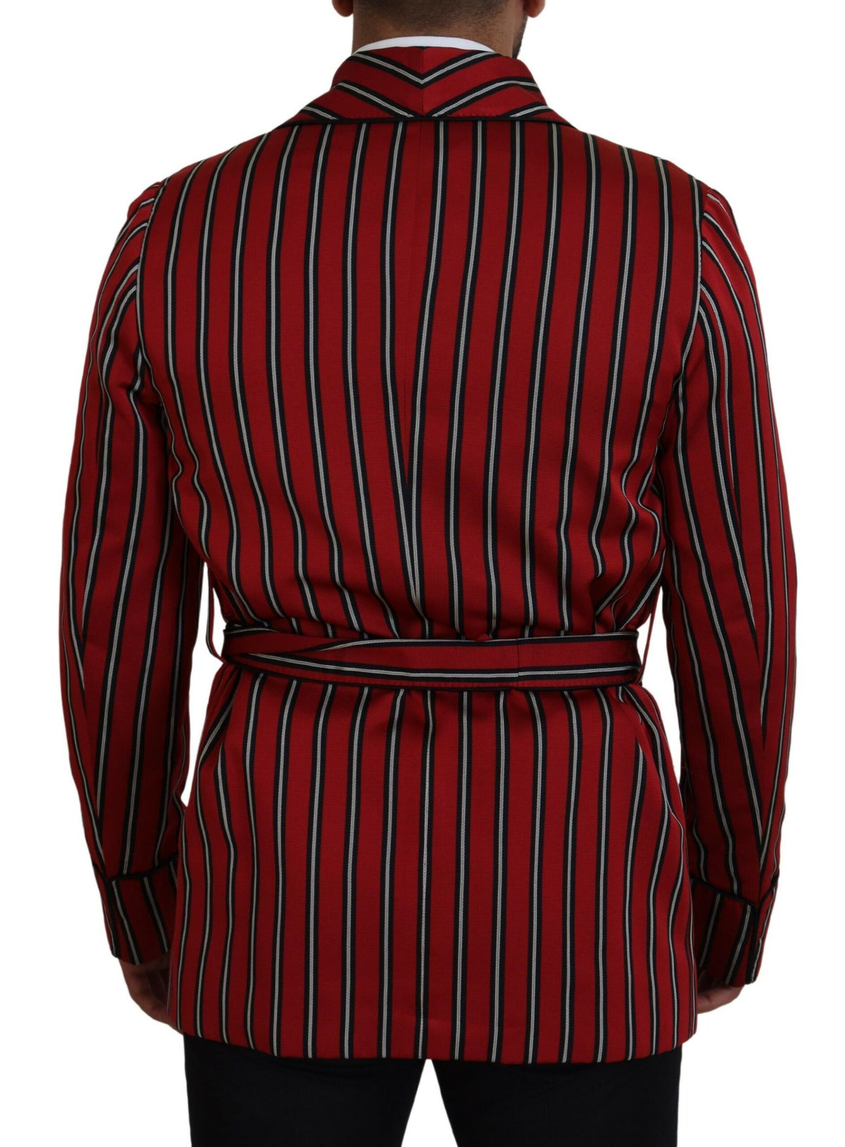 Robe Dolce & Gabbana Rouge à Rayures avec Doublure en Soie