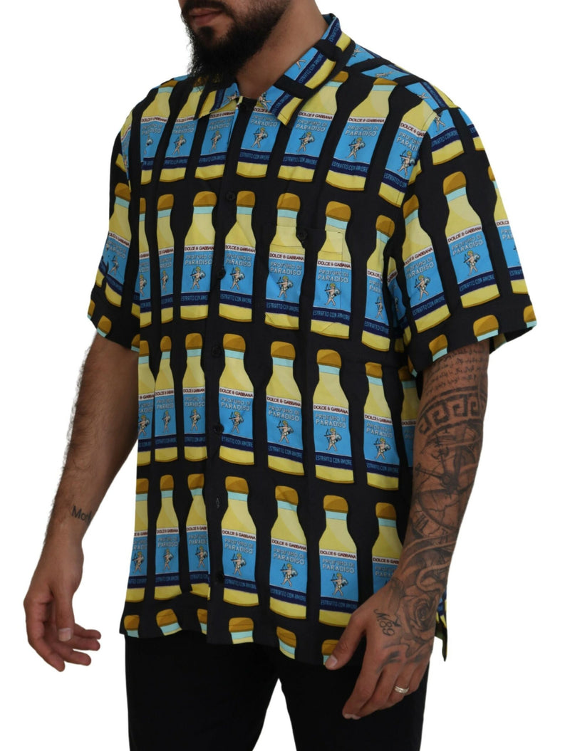 Chemise décontractée en viscose à imprimé multicolore de Dolce &amp; Gabbana