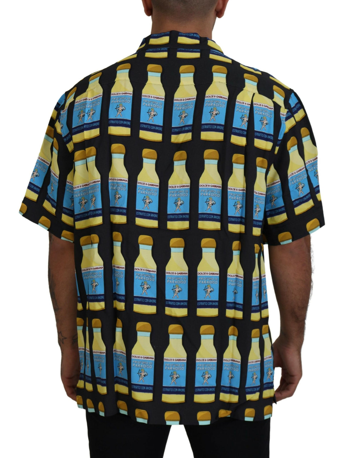 Chemise décontractée en viscose à imprimé multicolore de Dolce &amp; Gabbana