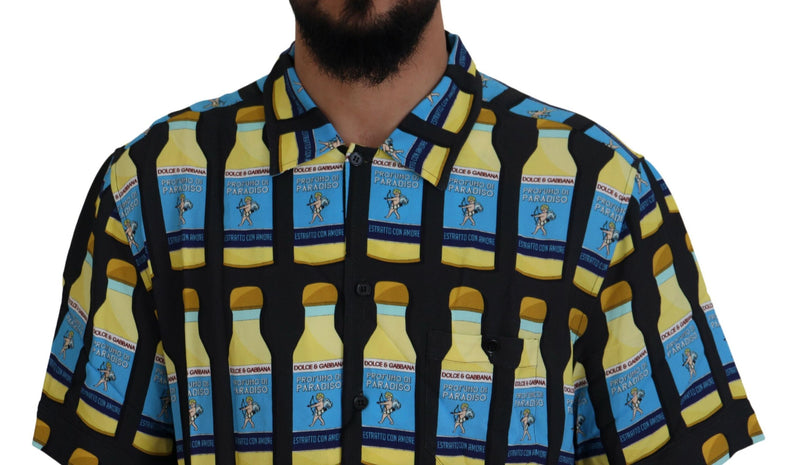 Chemise décontractée en viscose à imprimé multicolore de Dolce &amp; Gabbana