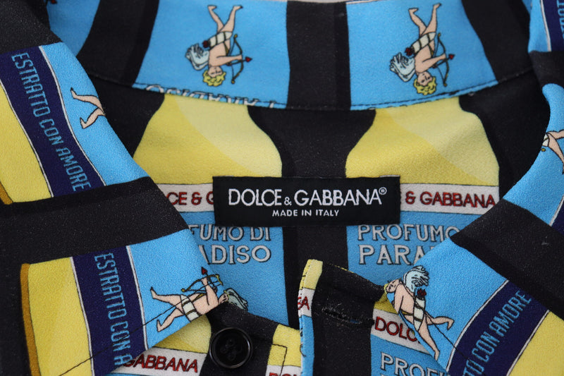 Chemise décontractée en viscose à imprimé multicolore de Dolce &amp; Gabbana