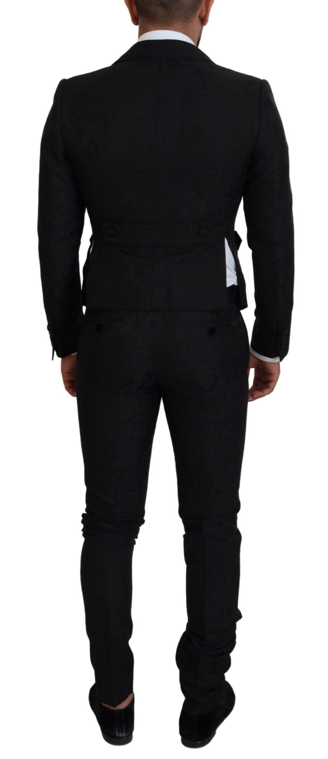 Dolce & Gabbana MARTINI Black Polyester Men 2 Piece Suit