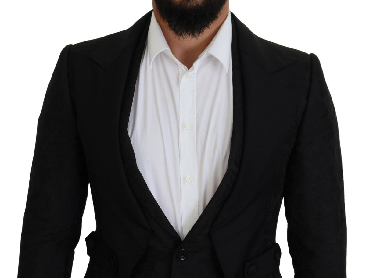 Dolce & Gabbana MARTINI Black Polyester Men 2 Piece Suit