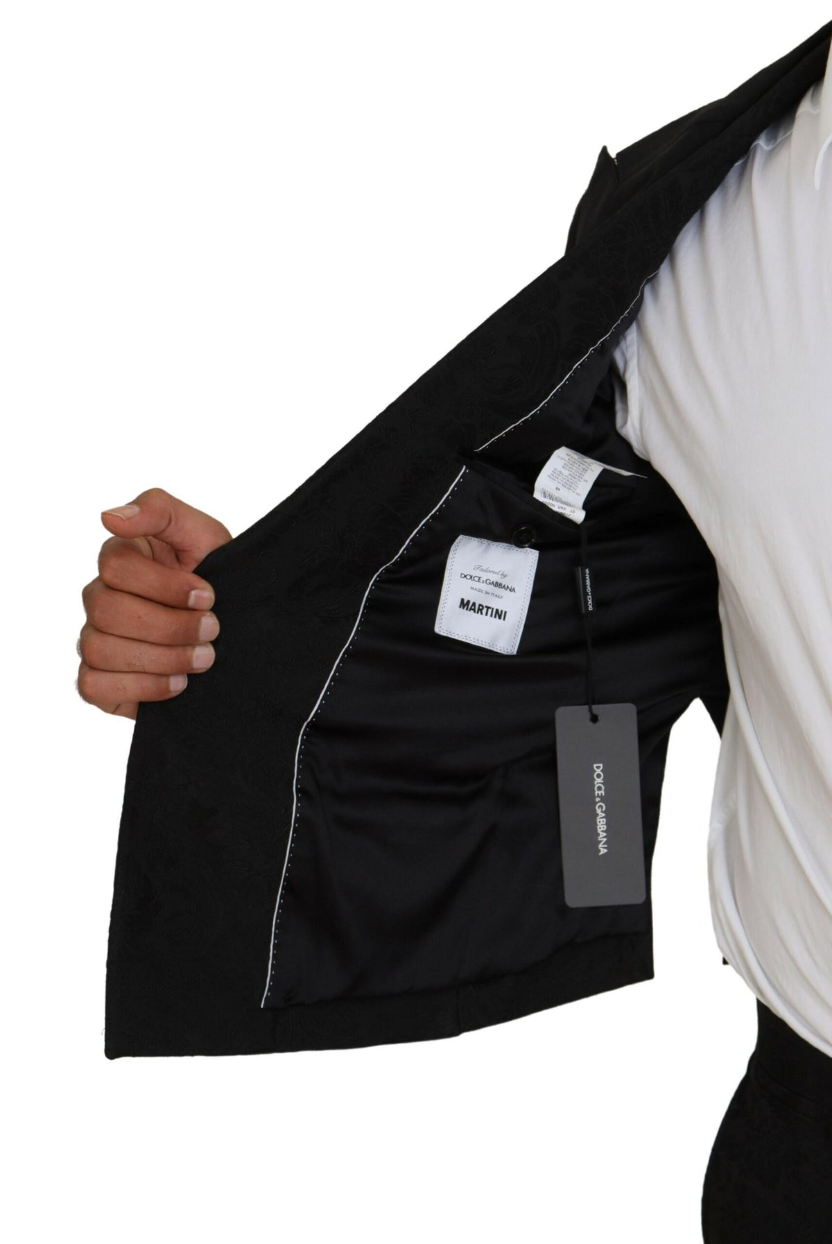 Dolce & Gabbana MARTINI Black Polyester Men 2 Piece Suit