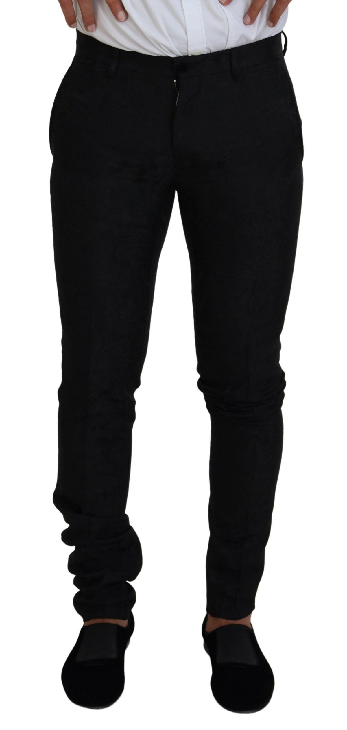 Dolce & Gabbana MARTINI Black Polyester Men 2 Piece Suit