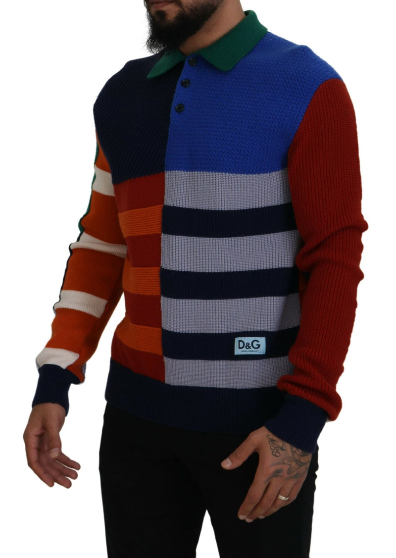 Pull en laine à rayures multicolores Dolce &amp; Gabbana