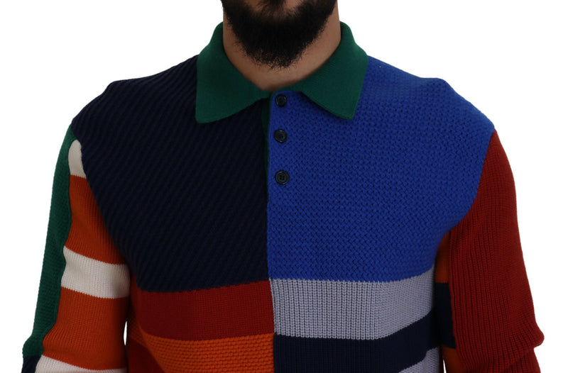 Pull en laine à rayures multicolores Dolce &amp; Gabbana