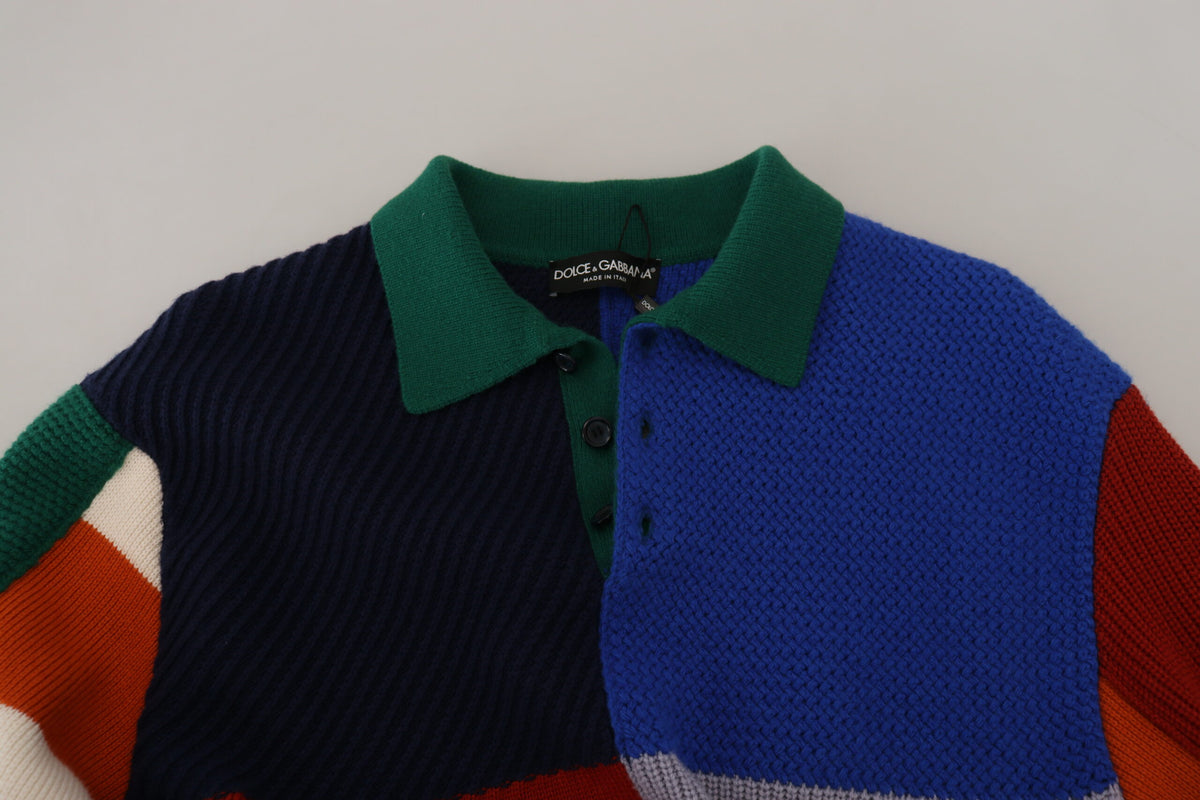 Pull en laine à rayures multicolores Dolce &amp; Gabbana