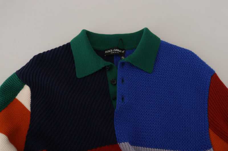 Pull en laine à rayures multicolores Dolce &amp; Gabbana
