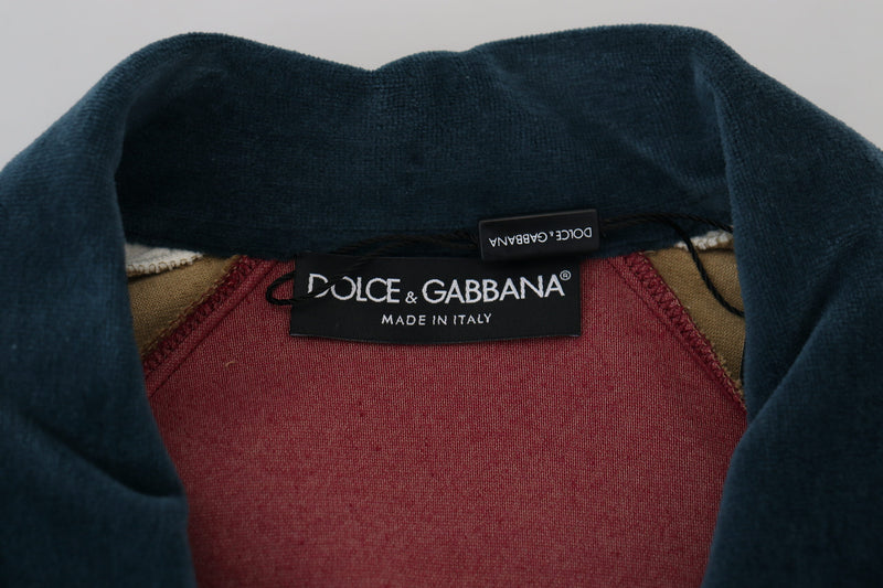 Pull en coton à col montant multicolore de Dolce &amp; Gabbana
