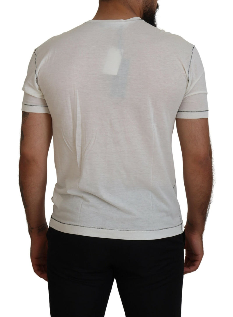 Wit T-shirt met print en korte mouwen voor heren van Dolce &amp; Gabbana