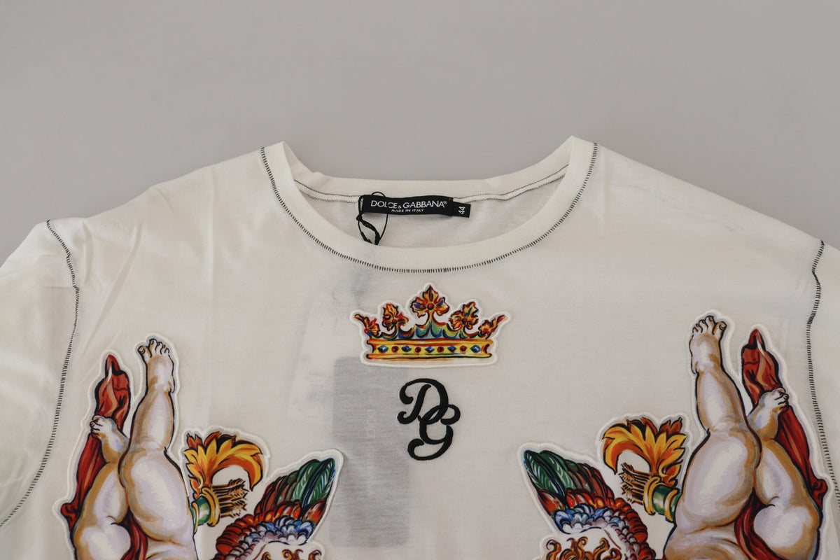 T-shirt homme à manches courtes blanc imprimé Dolce &amp; Gabbana