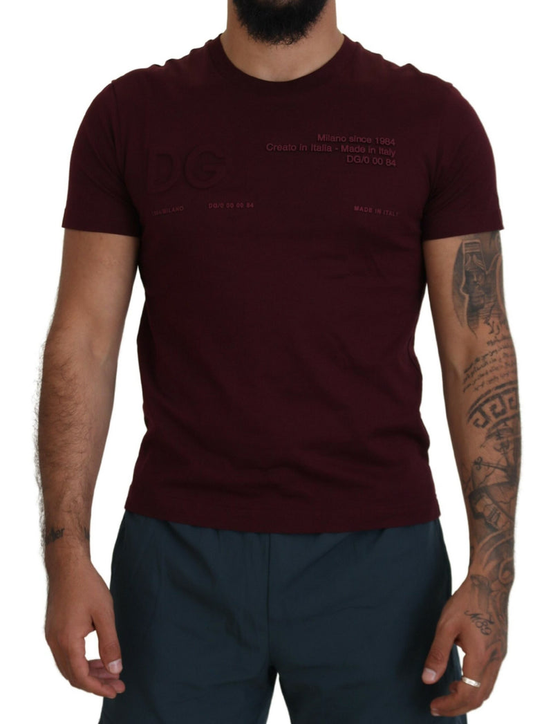 T-shirt homme à manches courtes Dolce &amp; Gabbana, imprimé marron.