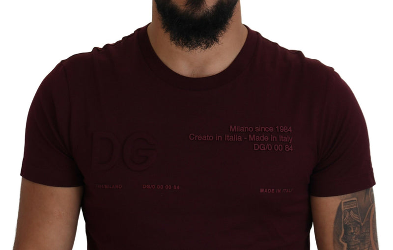 T-shirt homme à manches courtes Dolce &amp; Gabbana, imprimé marron.