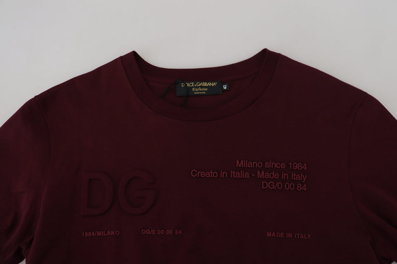 T-shirt homme à manches courtes Dolce &amp; Gabbana, imprimé marron.