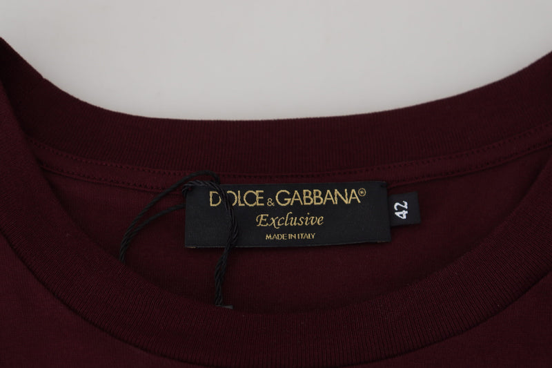 T-shirt homme à manches courtes Dolce &amp; Gabbana, imprimé marron.