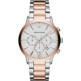 Montre bicolore élégante Emporio Armani pour homme