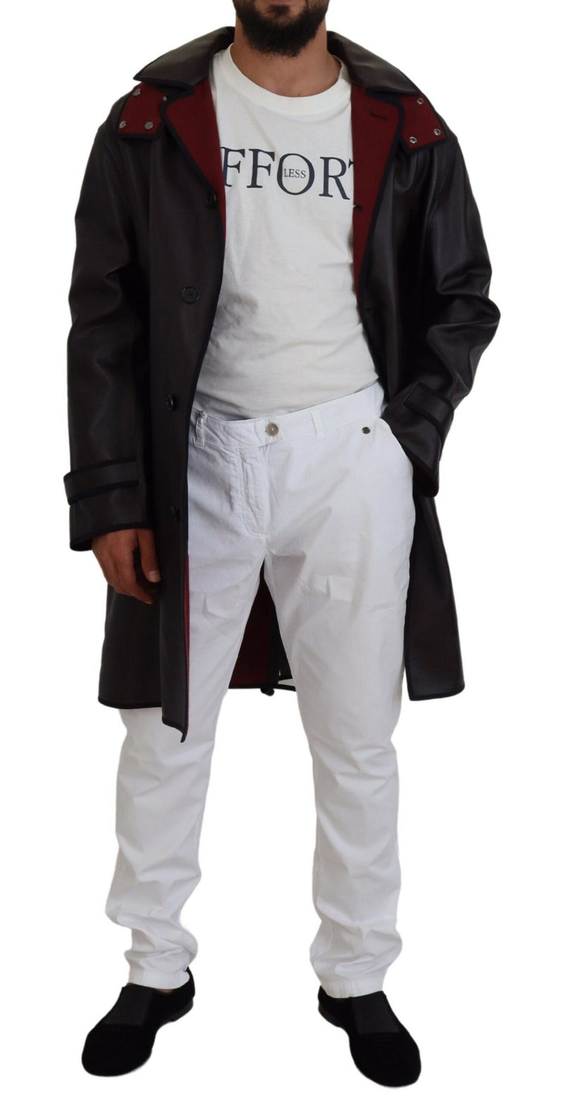Dolce & Gabbana Zwarte Trench Parka Jas met Capuchon van Katoen