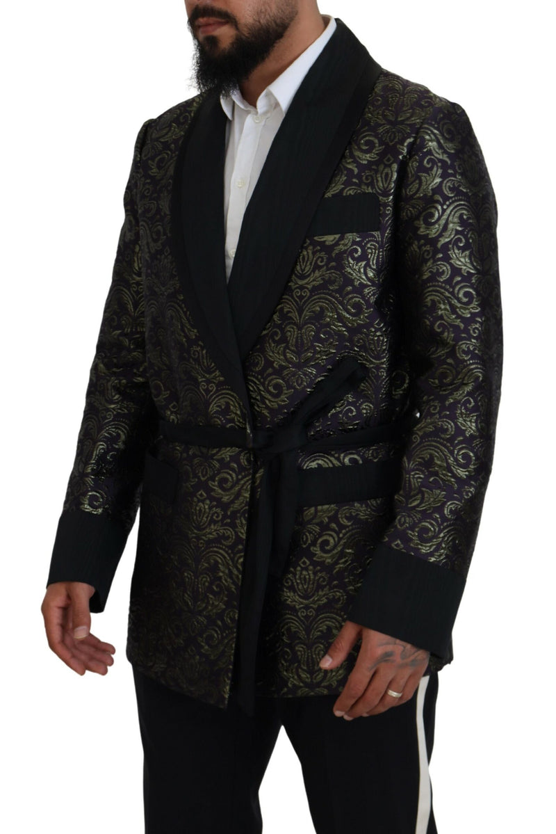 Dolce &amp; Gabbana goudpaarse barok jas, blazer, robe