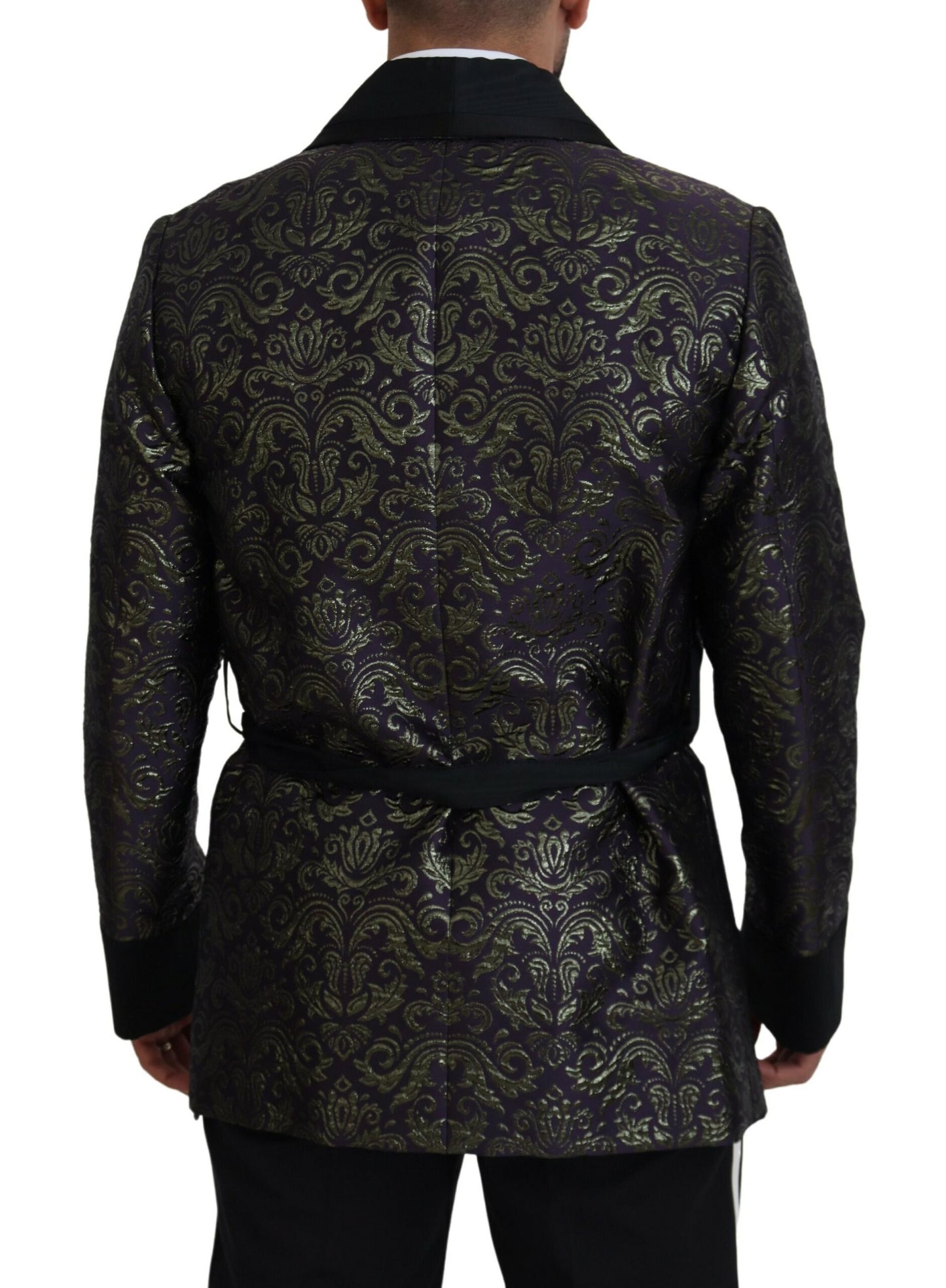 Dolce &amp; Gabbana goudpaarse barok jas, blazer, robe