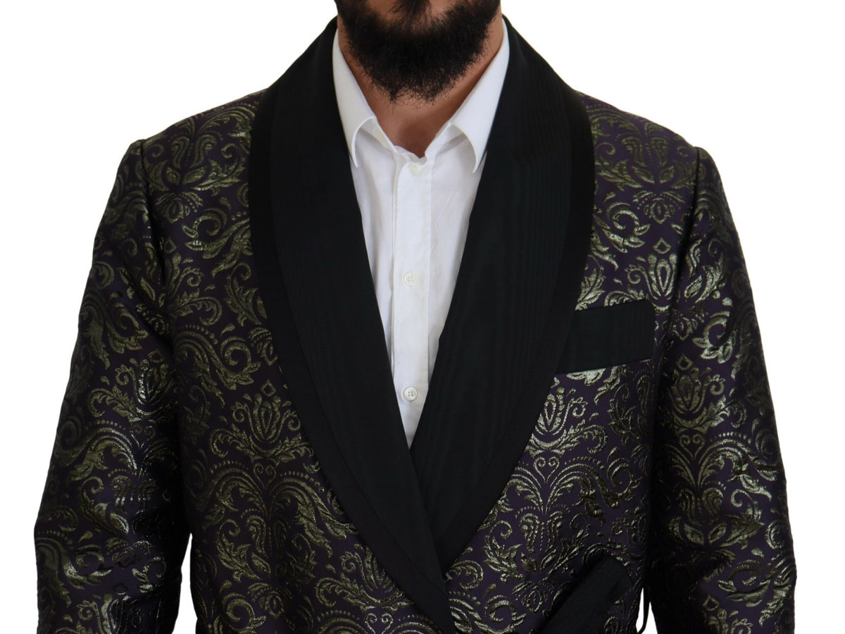 Dolce &amp; Gabbana veste blazer robe baroque or violet