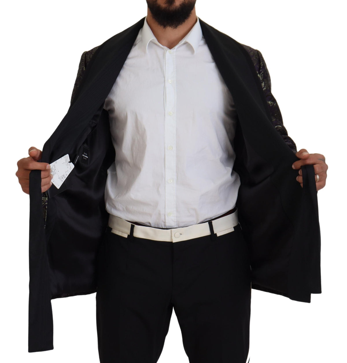 Dolce &amp; Gabbana veste blazer robe baroque or violet