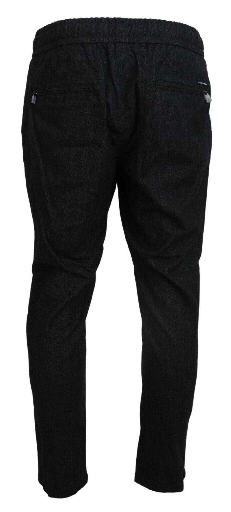 Pantalon en coton gris à coupe fuselée de Dolce &amp; Gabbana
