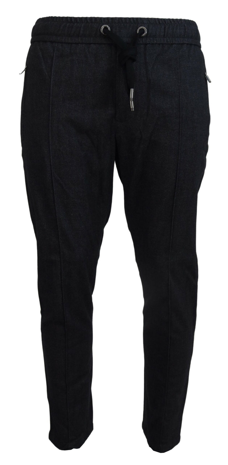 Pantalon en coton gris à coupe fuselée de Dolce &amp; Gabbana