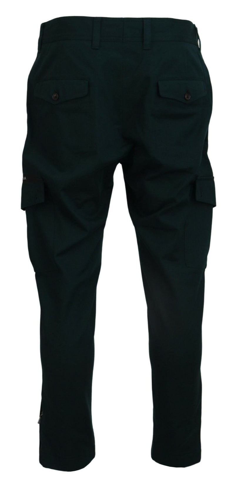 Pantalon en jean cargo extensible en coton vert Dolce &amp; Gabbana