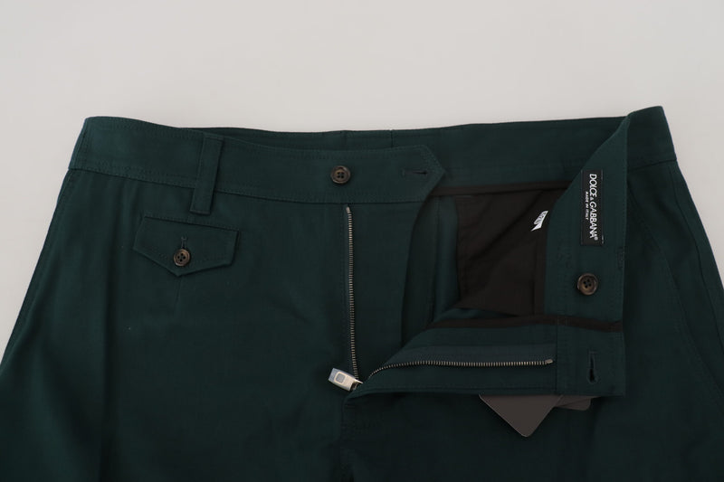 Pantalon en jean cargo extensible en coton vert Dolce &amp; Gabbana
